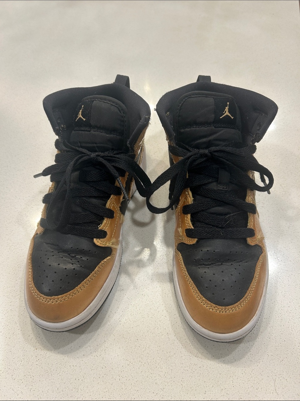 Nike Kids Gold & Black High-Top Sneakers - Picture 5 of 5